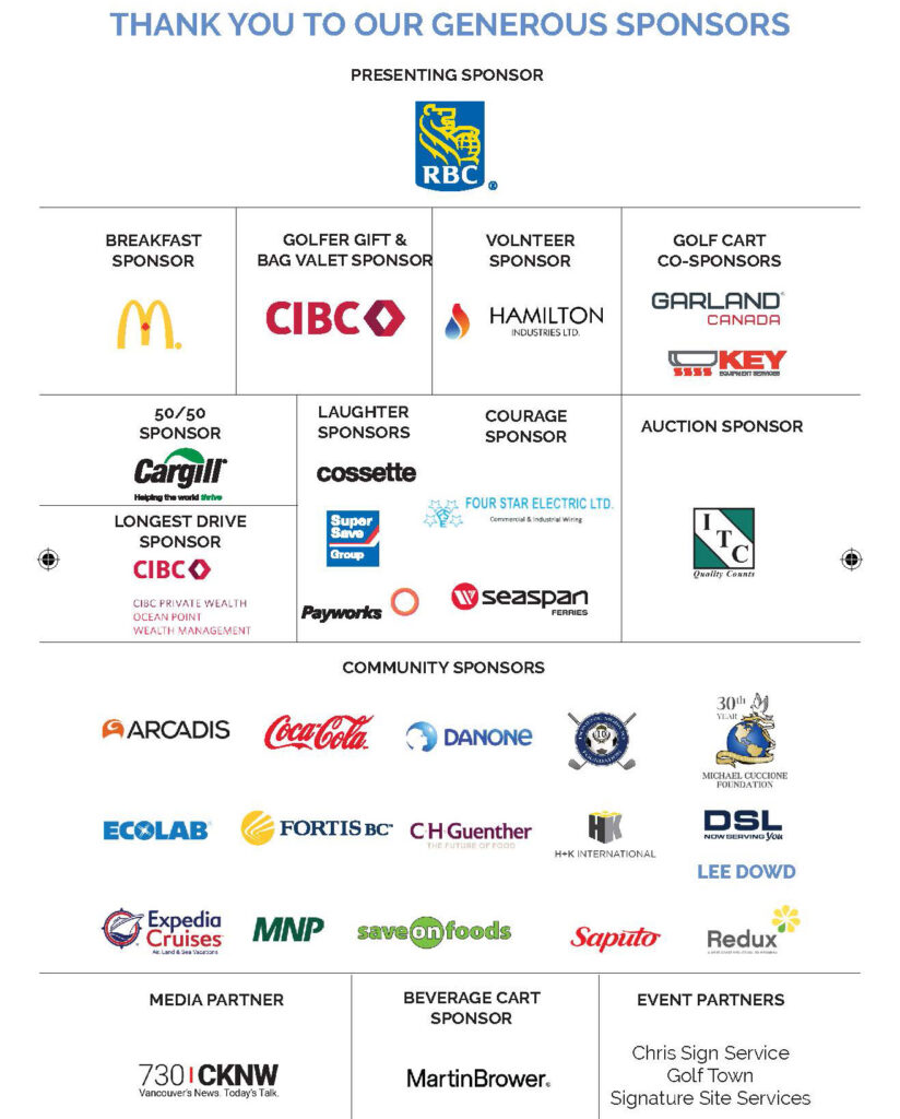 2025_RMHBC Vancouver Golf Tournament Sponsors